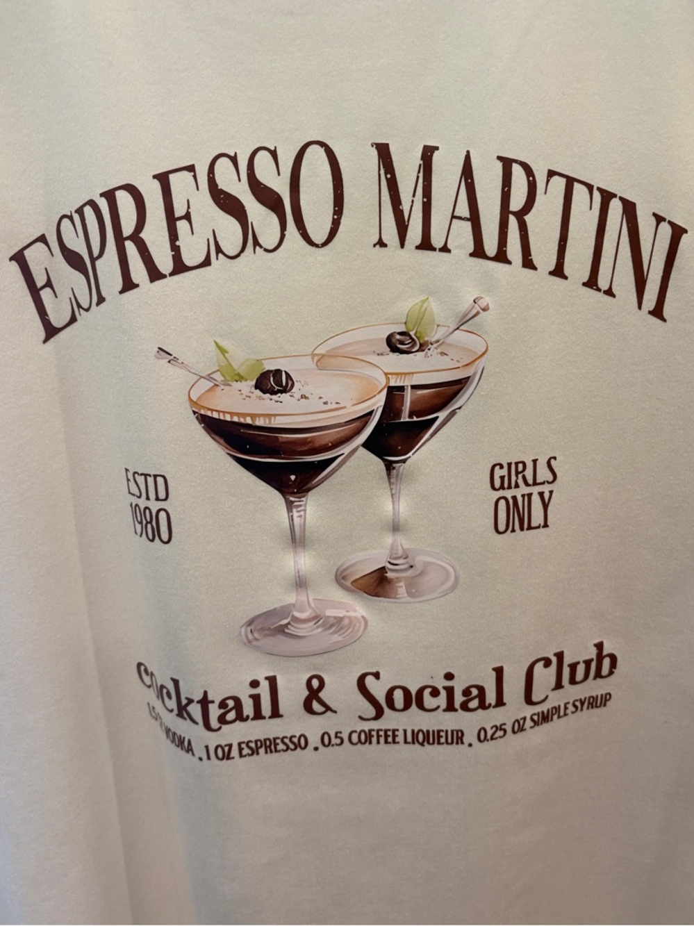 Espresso Martini Graphic Tee - Cream